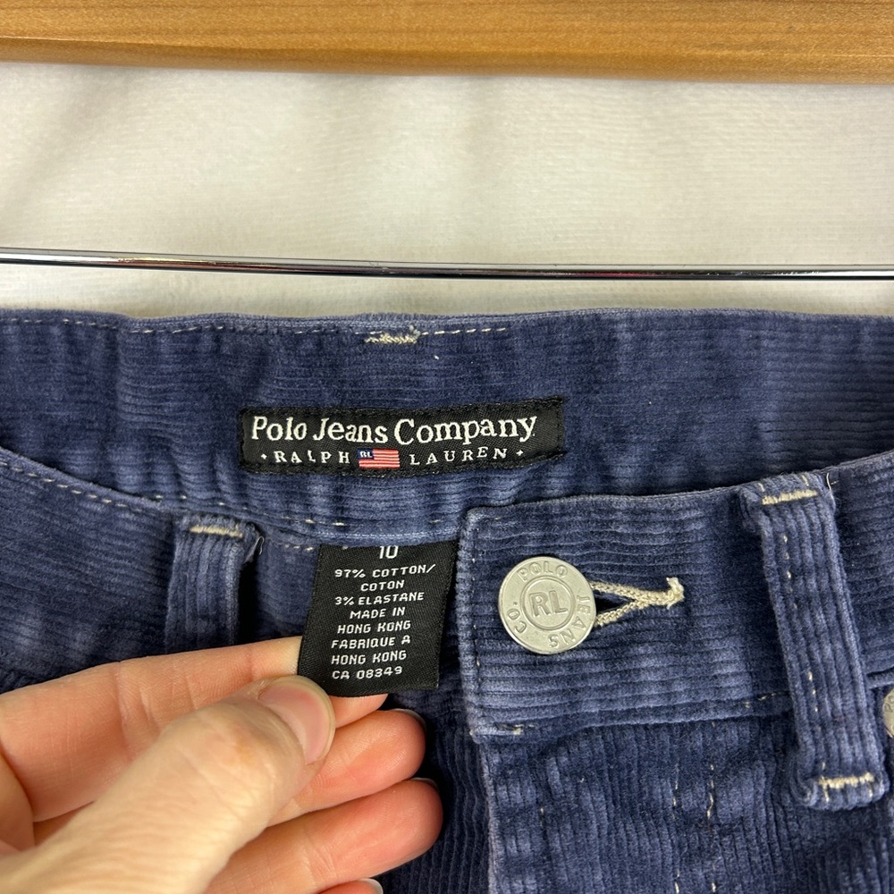 RALPH LAUREN Polo Jeans‎ Co. Vintage Corduroy Bootcut Pants Blue Women's 10 - Picture 2 of 5